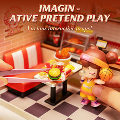 Robotime Yum Yum Burgers expandable kit connects with other sets