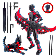 ROBTDUUMY T13 3D action figure front view for dynamic display and imaginative play.