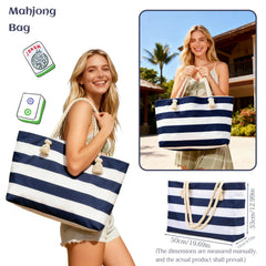 RockHugo stripe-design tote bag ready for clubs and travel