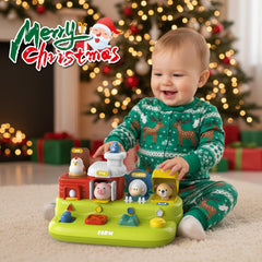 ROHSCE Baby Pop Up Toy with duck button encourages fine motor exploration and cause-and-effect awareness