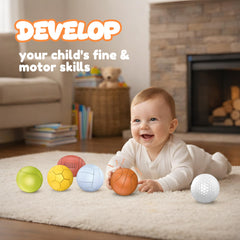 ROHSCE Baby Sensory Balls tennis ball for tactile exploration and grip development.