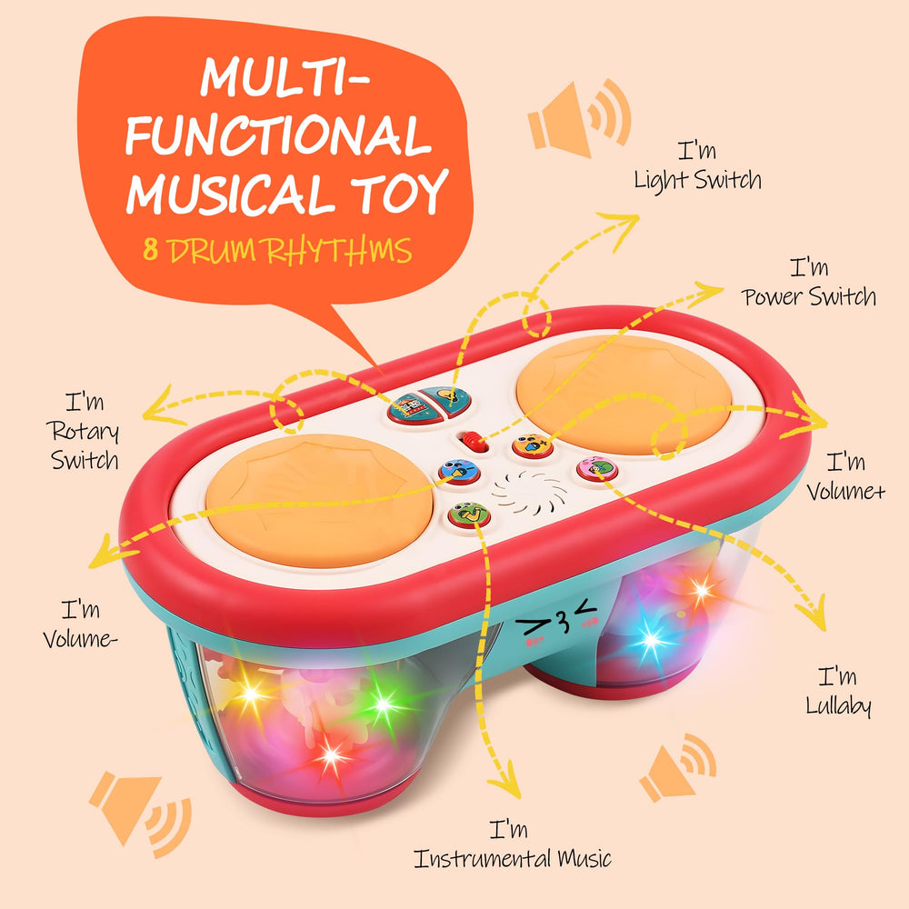 ROHSCE learning toy encourages crawling and hand eye coordination during play.