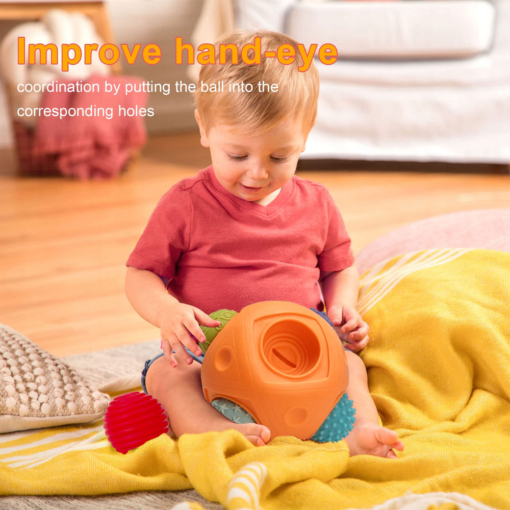 ROHSCE BPA-free teething balls safe for chewing and teething tasks.