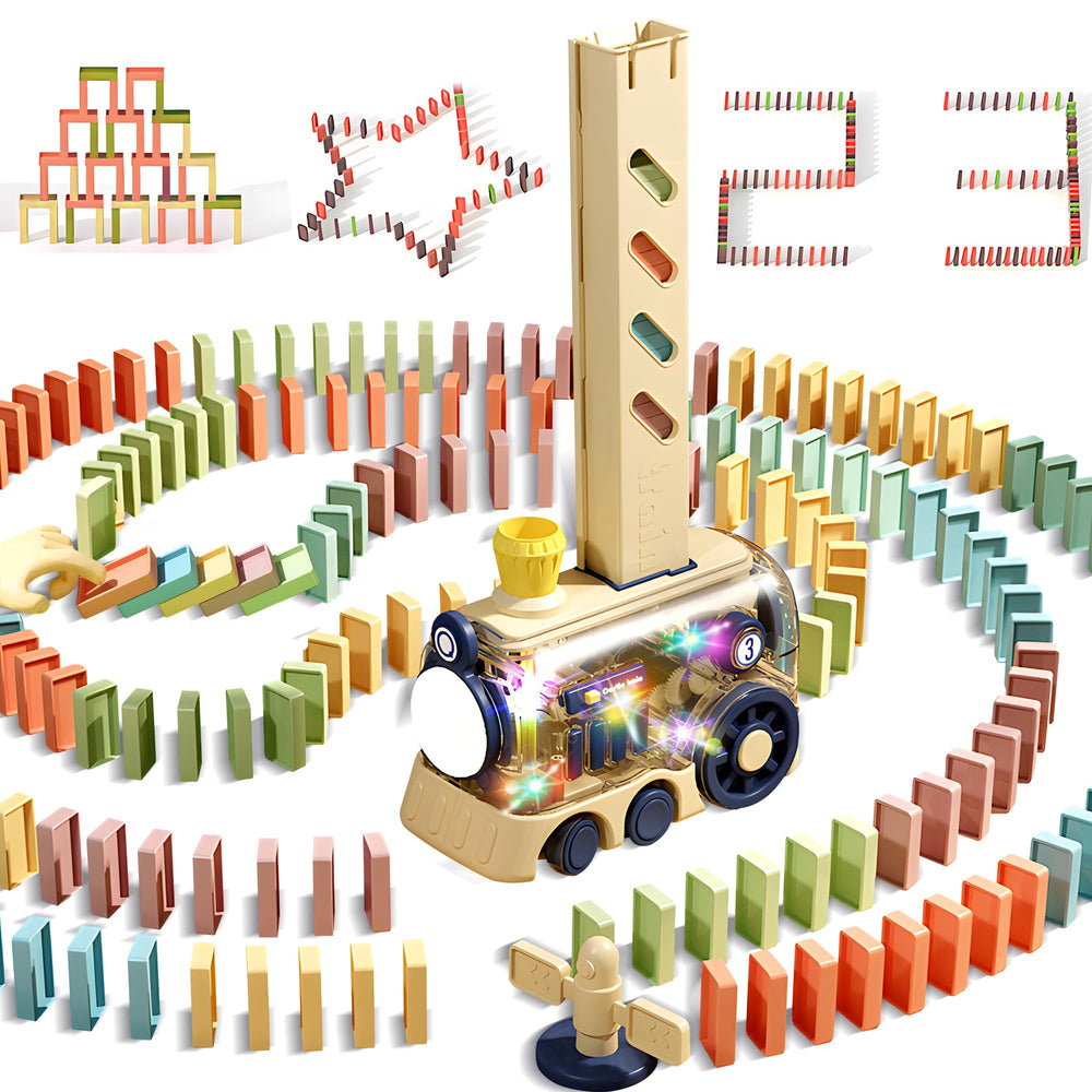 ROHSCE Domino Train lights up playtime, boosting visual engagement.