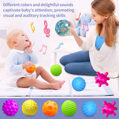 ROHSCE Montessori-inspired toys with color variety to stimulate vision.