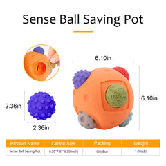 ROHSCE squeeze-friendly balls engage baby senses with soft, chewable textures.