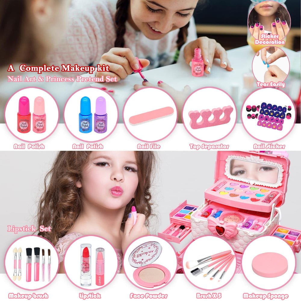 ROKKES Makeup Kit brushes and sponges for smooth, gentle application.
