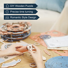 ROKR 3D Puzzles wall-hanging setup with nails and hook