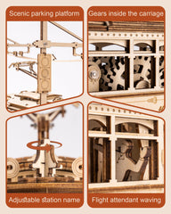 ROKR adult 3D puzzle tram with detailed cabin and motifs