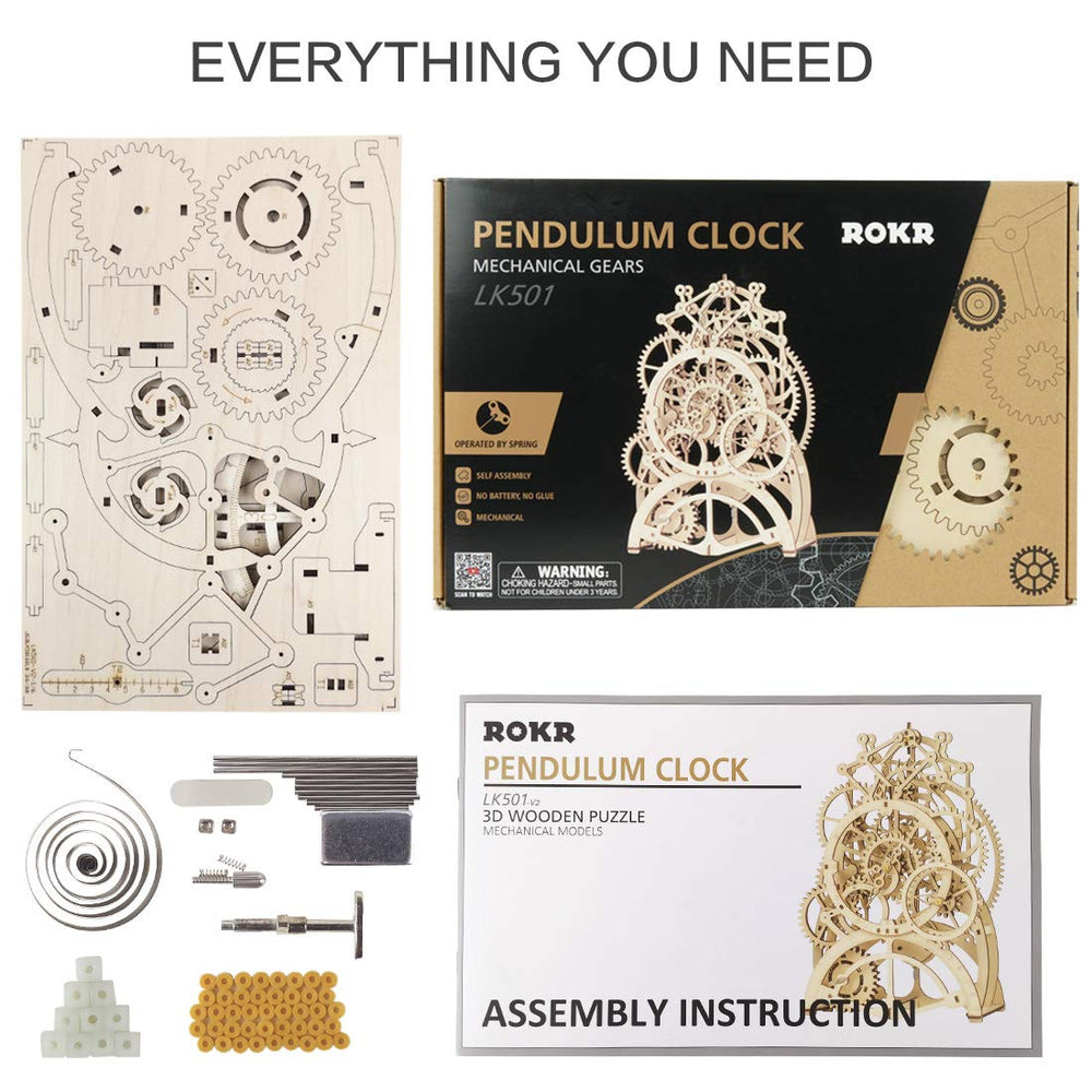 rokr display-ready clock model adds vintage charm to home or office decor