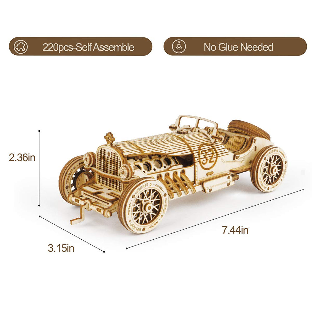 ROKR display-ready wooden model offers stylish decor once assembled