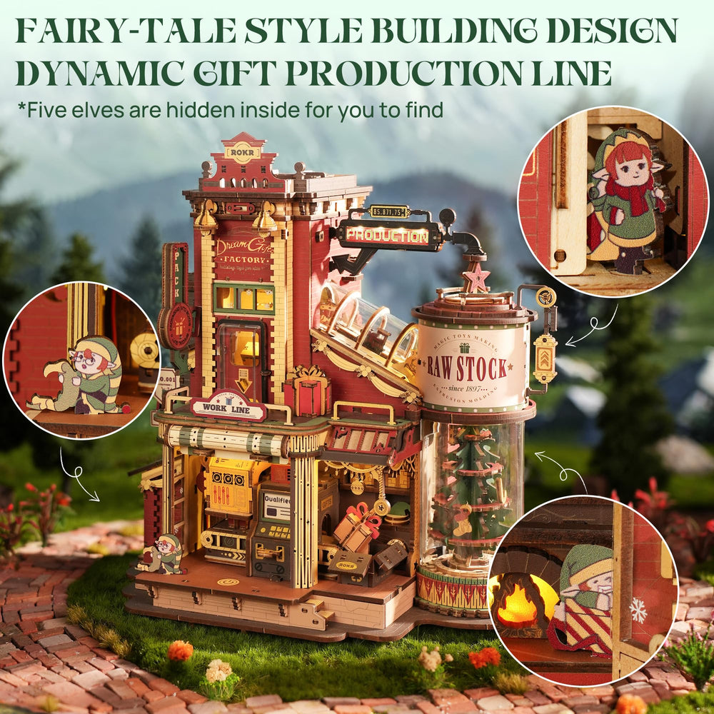 ROKR Dream Gift Factory elves at work adding playful craftsmanship to decor