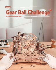 ROKR Gear Ball Challenge assembled model reveals the finished, display-worthy piece.