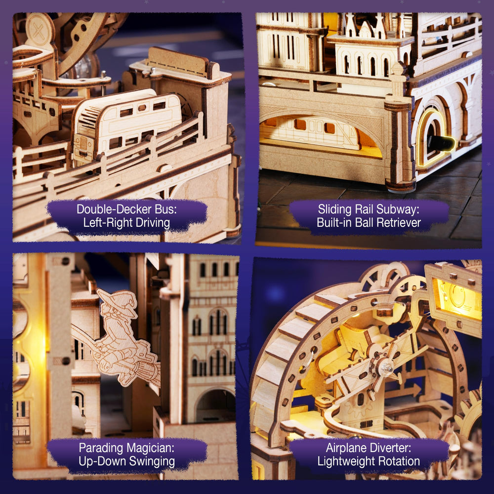ROKR London Eye kinetic feature showcases rotating elements and engaging assembly.