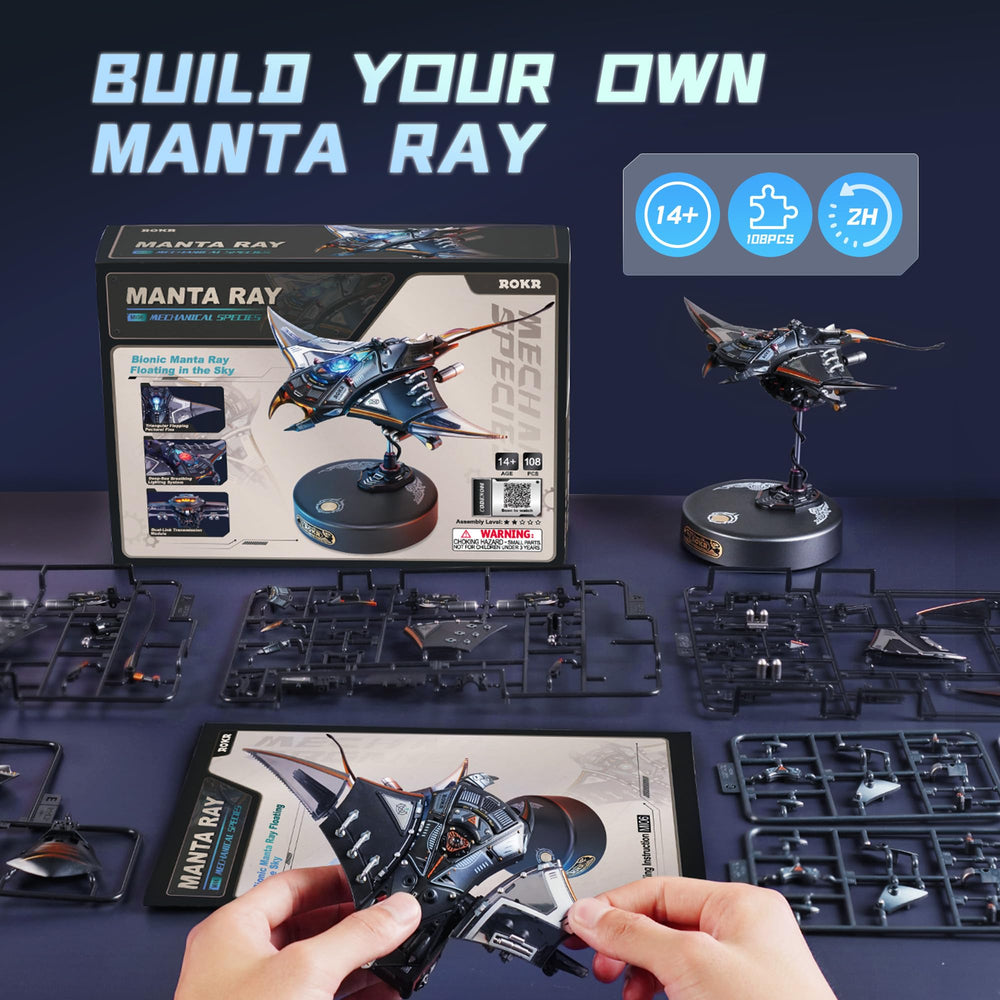 ROKR Manta Ray unboxing and setup guide for a calm, engaging build