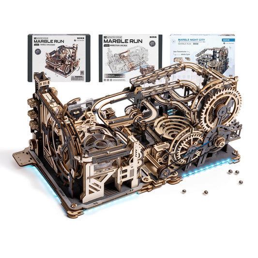 ROKR Marble Spaceport LGC01 with bright LEDs for immersive play and display.