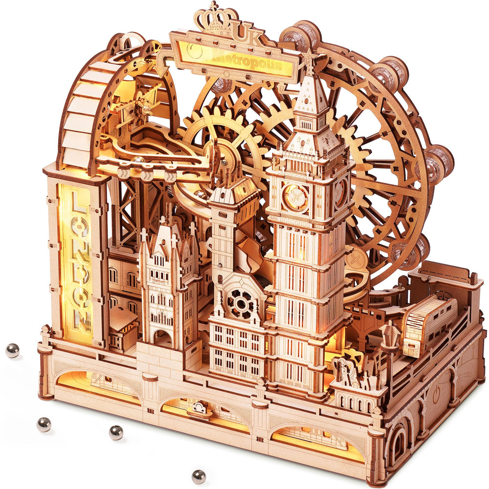 ROKR Marble Travel London puzzle with motorized London landmark scene for desk allure.