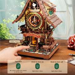ROKR roman clock dial with beam offers nostalgic timekeeping aesthetics.