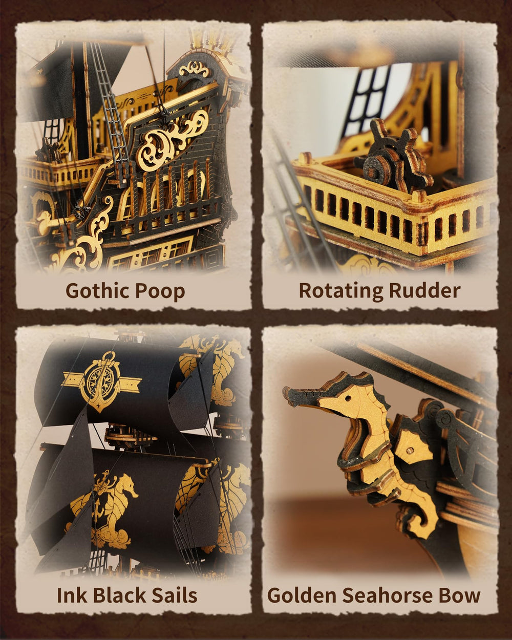 ROKR Seahorse Barque cannons reveal hidden firepower via canoe slide