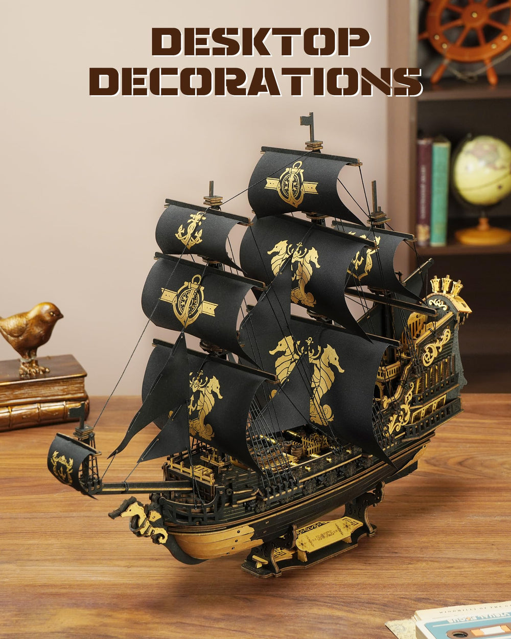 ROKR Seahorse Barque color scheme highlights black and gold elegance