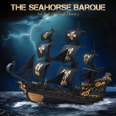 ROKR Seahorse Barque eight square sails for an authentic look.