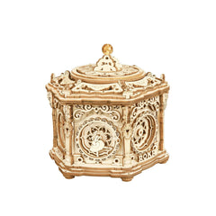 ROKR Secret Garden hexagon music box with elegant details, ideal for decorative keepsakes.