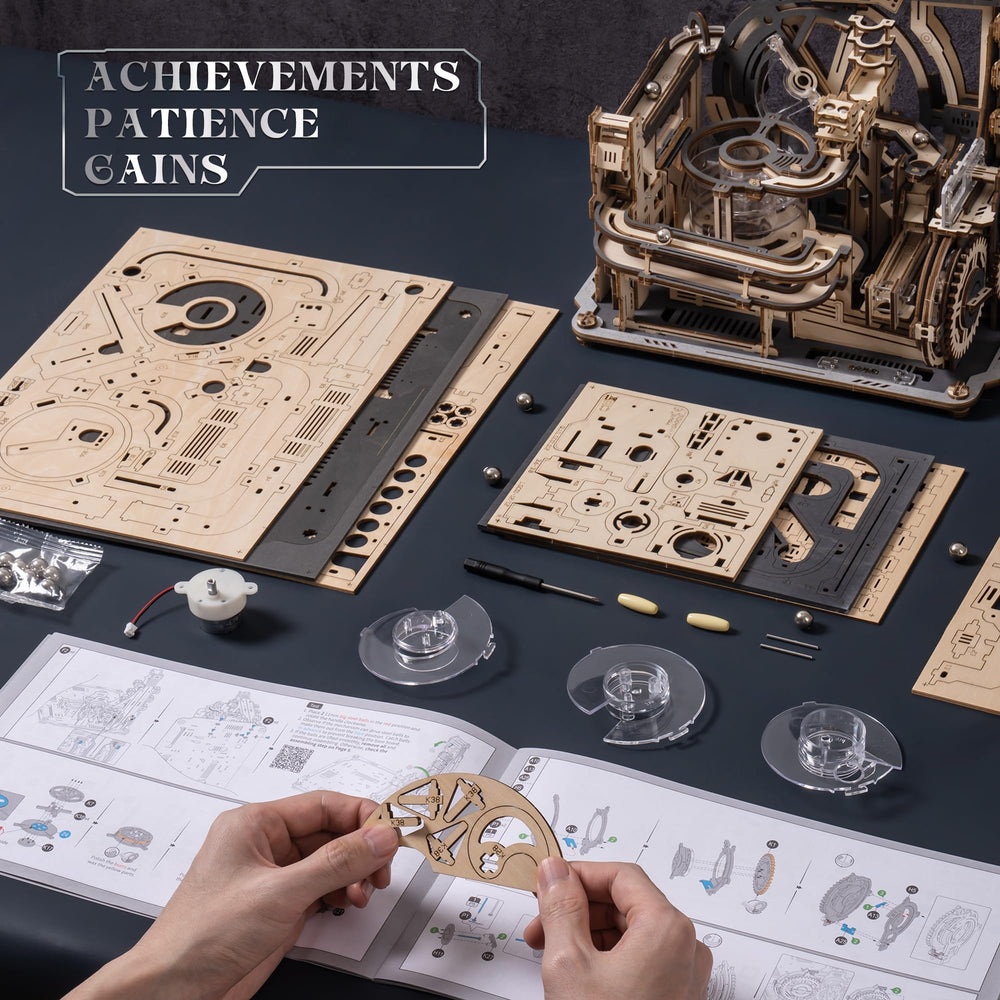 ROKR Spaceport LGC01 instruction manual keeps assembly organized.