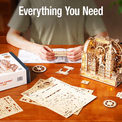 ROKR wooden dynamic ornament assembled piece serves as stylish kinetic desk art.