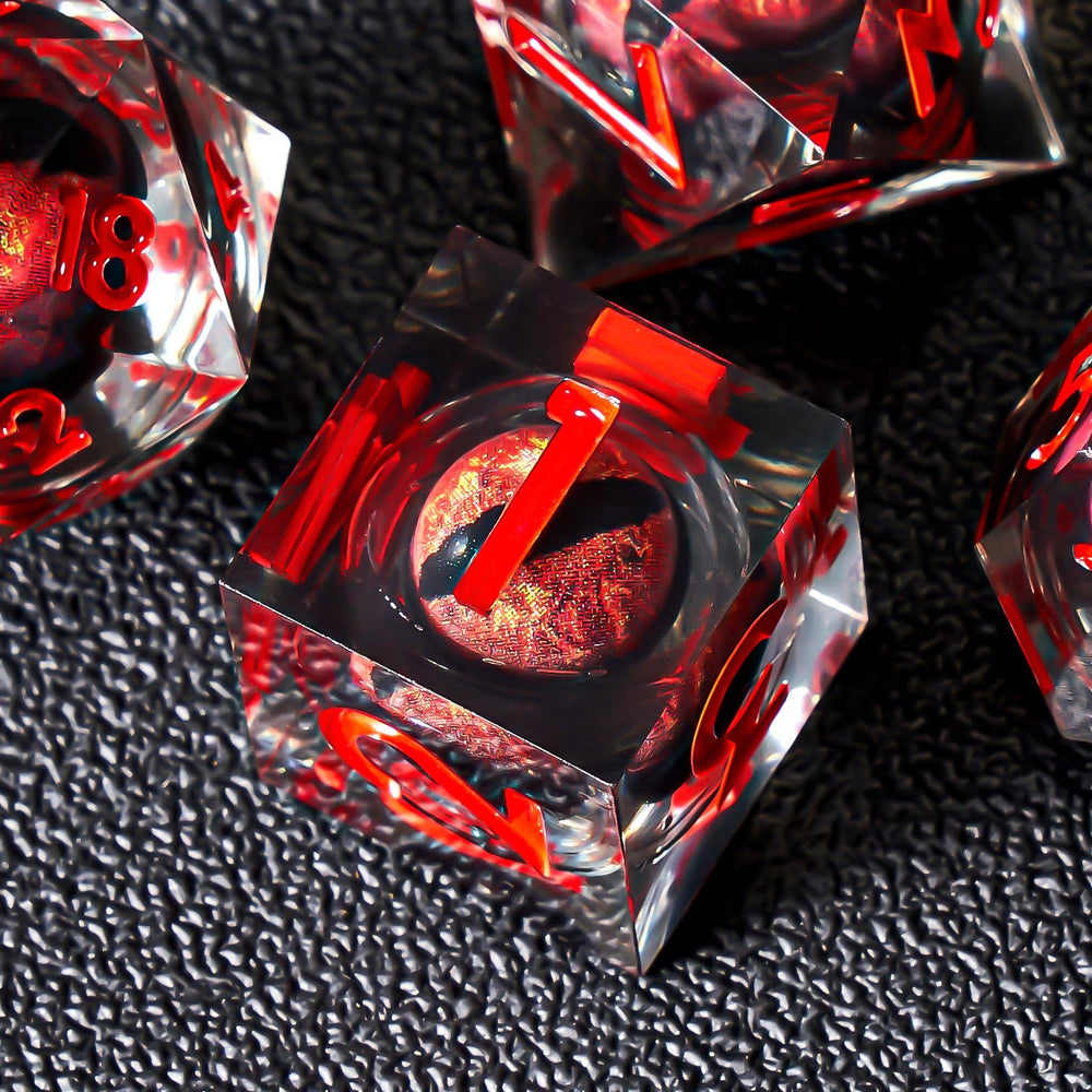 Sharp edge D4-D20 design supports precise, satisfying results during gameplay.