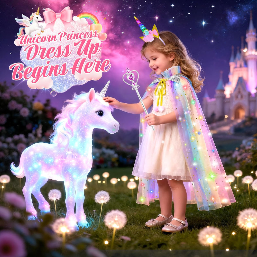 Rolevoria unicorn purple wand for dress-up and styling fun