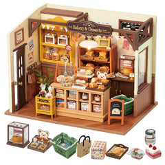 Rolife Becka's Bakery diorama with detailed interiors for elegant display.
