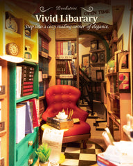 Rolife Book Nook Kit cozy sofa invites immersive reading in a compact display