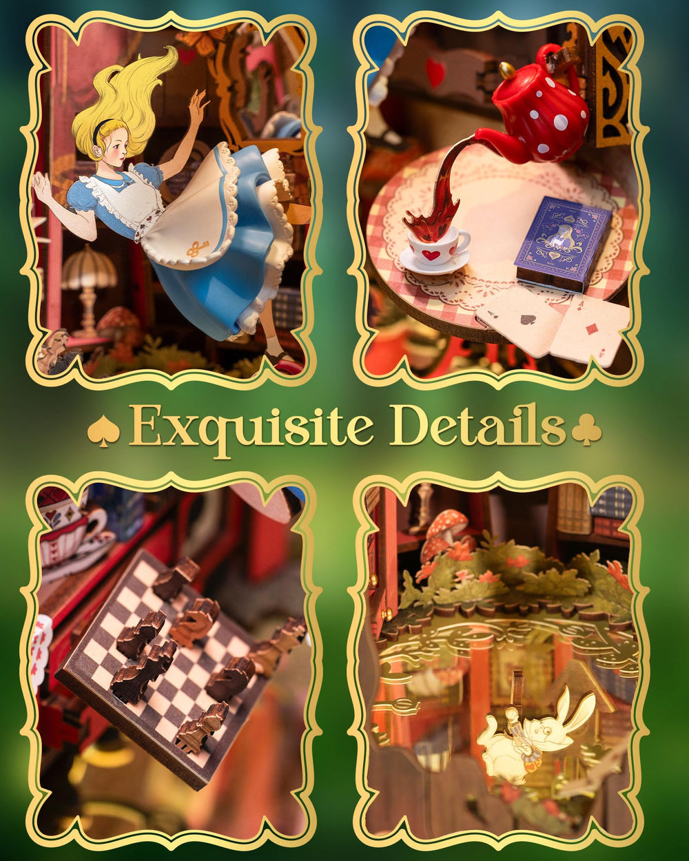 Rolife Book Nook Kit keyhole ceiling reveals hidden wonders
