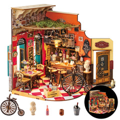 Rolife Cheers Bar Dining scene enhances bookshelf decor for adult collectors.