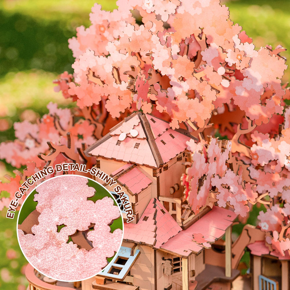 Rolife cherry blossom bonsai home decor on table display idea