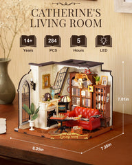 Rolife tiny house interior detail with furniture for creative storytelling and collectibles