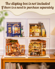 Rolife Henry's Chocolate Shop book nook display beside your favorite reads