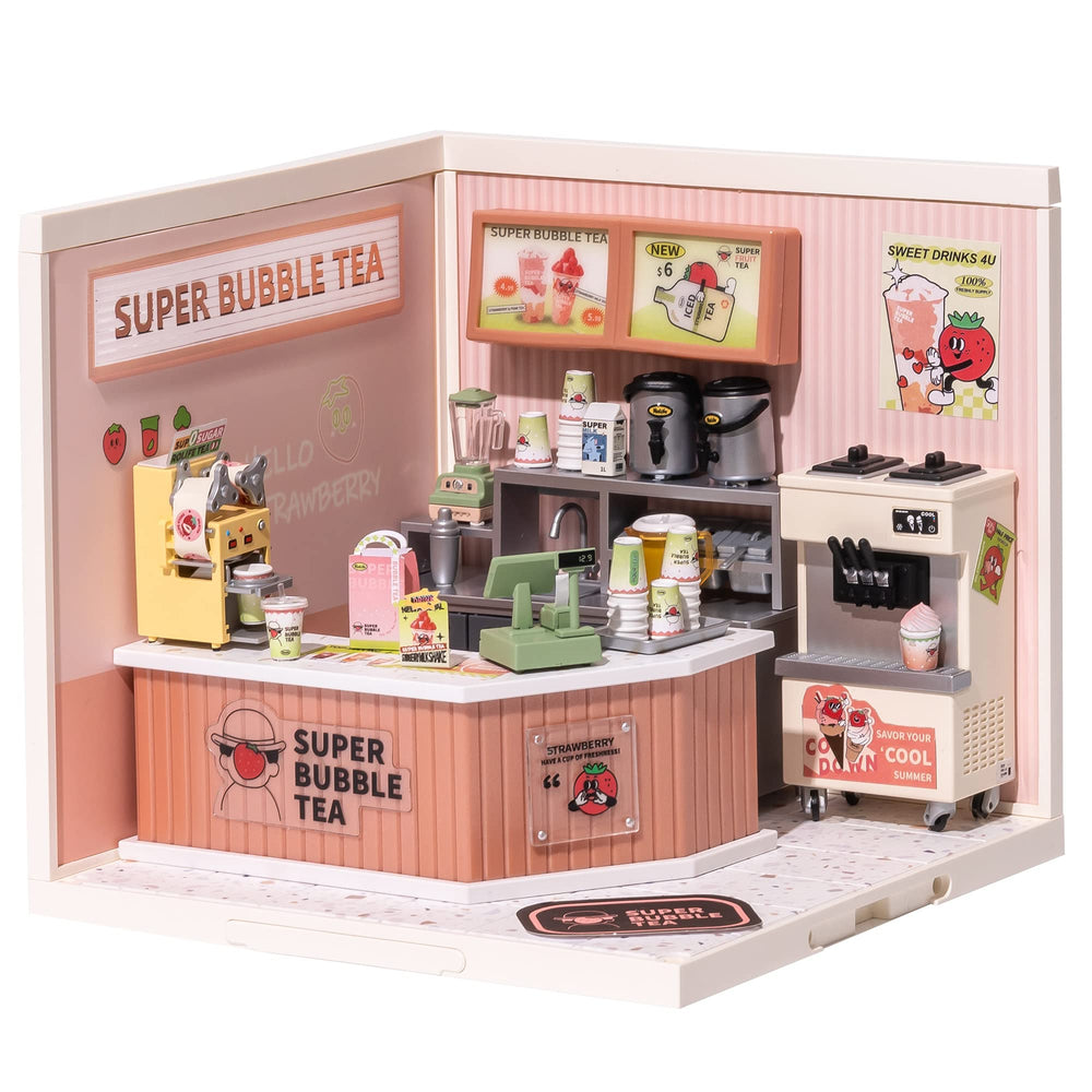 Rolife LED building kit assembly shows interlocking blocks forming a tiny house.
