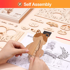 Rolife Lucky Cat kit includes sandpaper for smooth finishing.