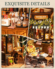 Rolife tiny flags and decor elevates visual charm of the cafe setup.
