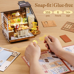 Rolife mini house open-structure interior ideal for display