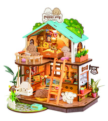 Rolife Puppy Cozy Villa front view for relaxing craft sessions
