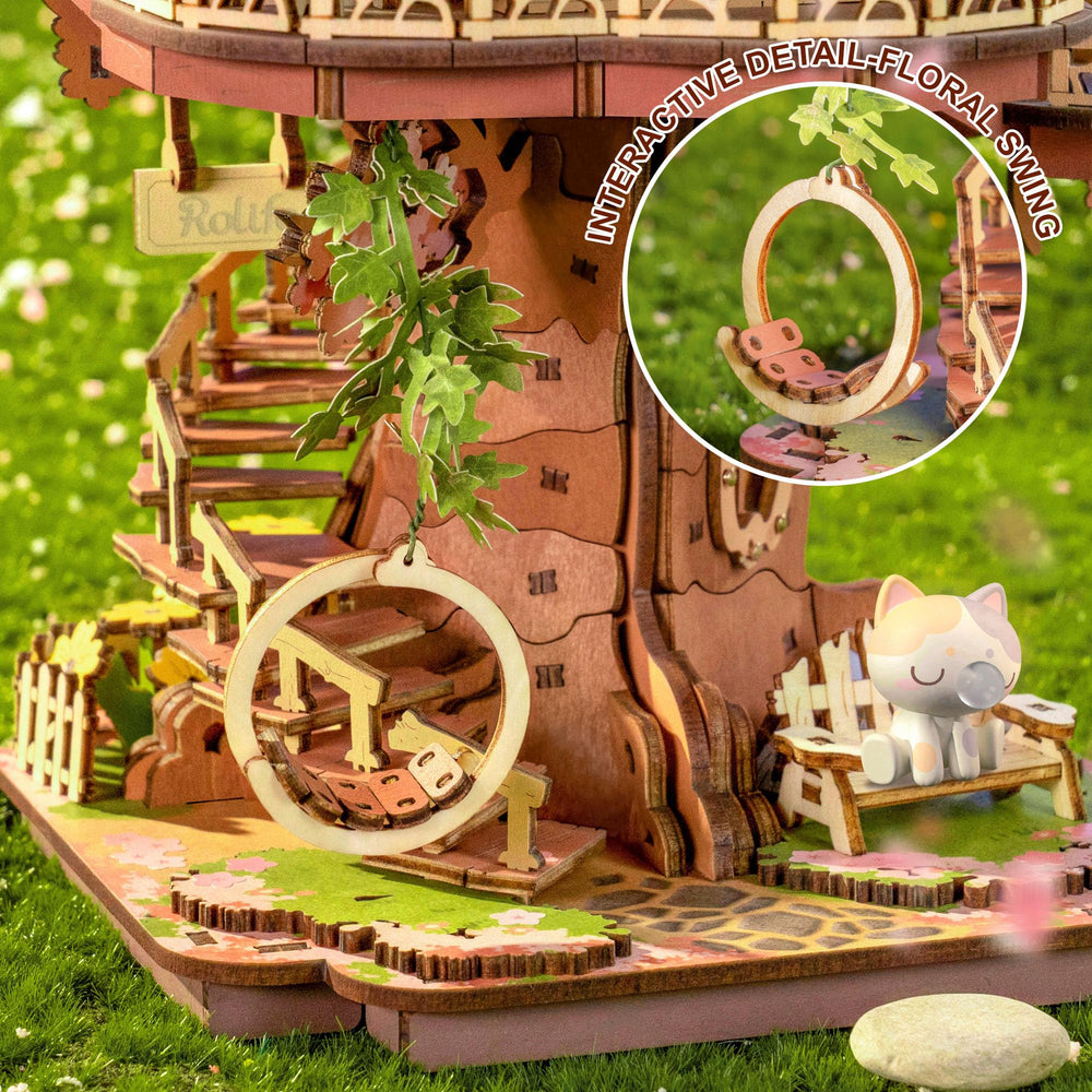 Rolife cherry blossom bonsai table display as decor idea