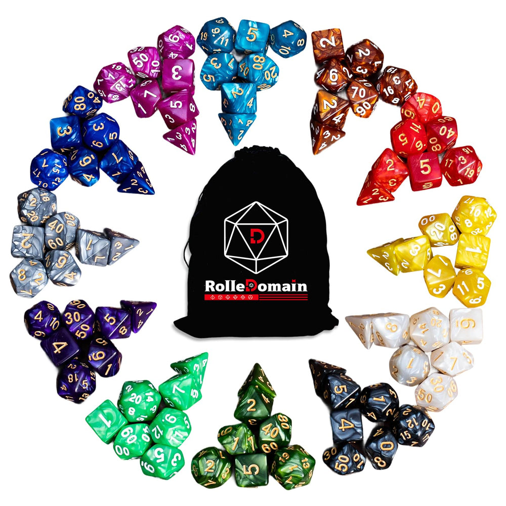 Rolledomain DND dice sets 84 pieces, ideal for RPG sessions