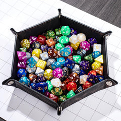 Rolledomain polyhedral dice close-up highlights precise details