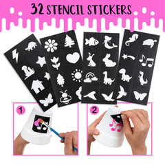 Romi's Way stencil stickers help beginners decorate easily