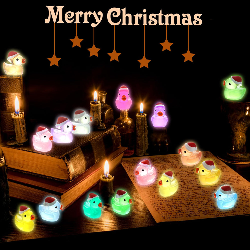 ROMROC glow ducks brighten aquariums or fairy gardens at night.
