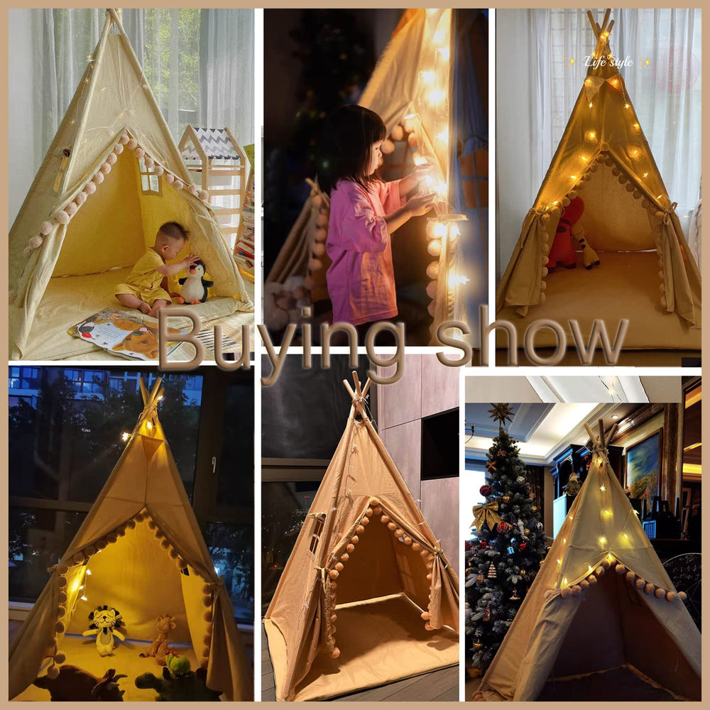 RONGFA teepee in natural cotton canvas provides durable, breathable space.