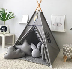RONGFA Kids Teepee natural wooden poles ensure safe build