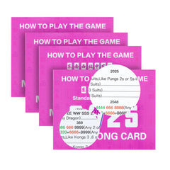 Roocn Mahjong rule cards folded size for easy reading during game nights